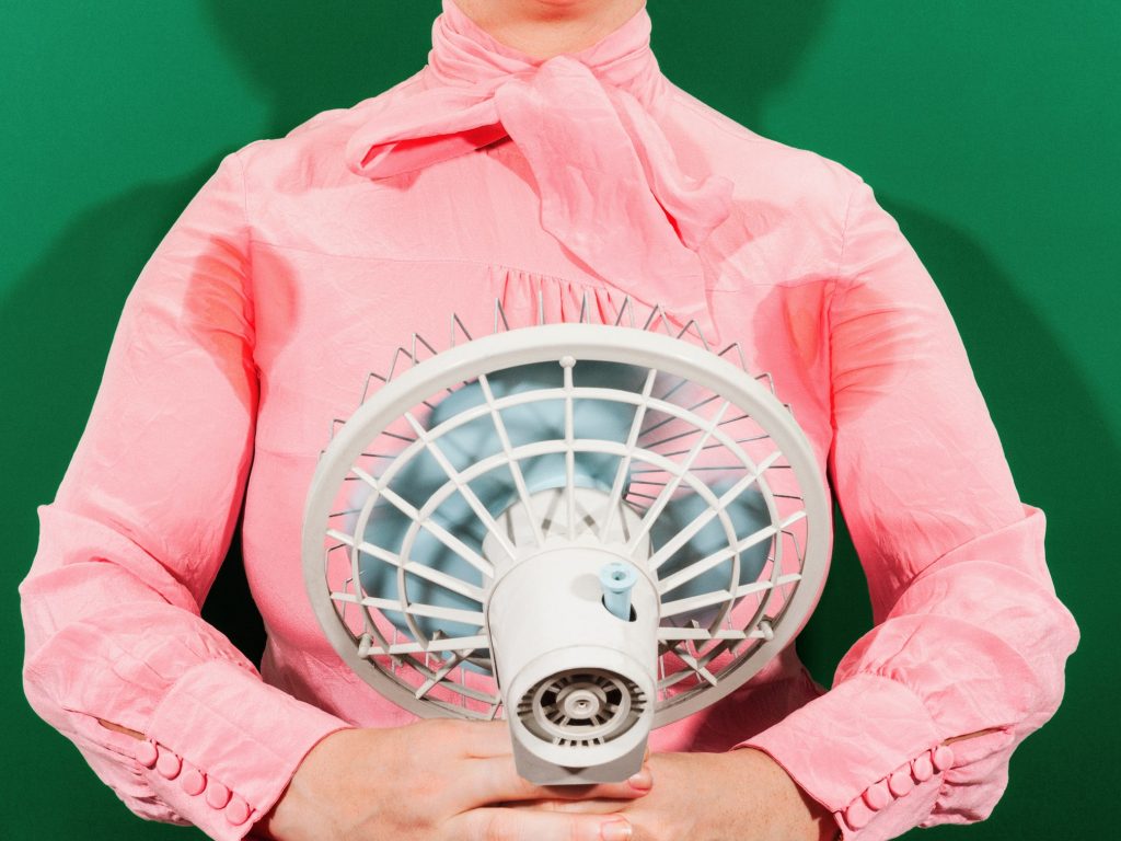 A girl in a pink shirt